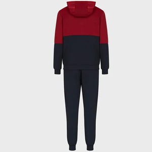 Survêtement à capuche pour homme, color block, manches longues, fermeture éclair, coupe classique, poches latérales, respirant, décontracté, sportif, pour l'automne - Product Image 3