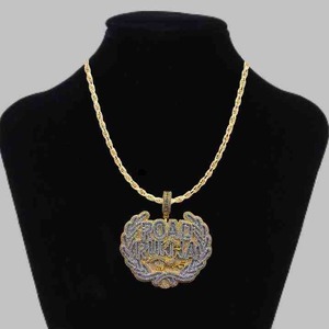 Luxury 925 Sterling <b>Silver</b> <b>Charm</b> Pendant Necklace Personalized Iced Out Moissanite Diamond Trendy Hip Hop Unisex - Product Image 3