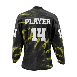 Maillots de hockey sur glace personnalisés avec logo brodé/imprimé par transfert thermique, nom du joueur, unisexe, extensibles dans quatre directions, respirants, évacuant l'humidité - Product Image 5