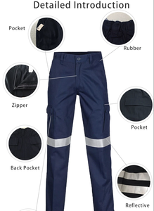 Pantalones de Trabajo de Alta Visibilidad con Cinta Reflectante de Alta Calidad OEM, Pantalones de Seguridad para la Construcción - Product Image 4