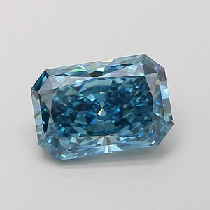 Diamant CVD bleu vif fantaisie taille Radiant, clarté VS1, polissage excellent, pierre non montée, qualité certifiée - Product Image 1