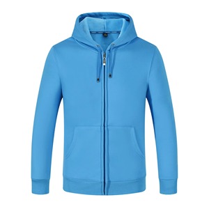 เสื้อฮู้ดดี้คุณภาพสูง เนื้อผ้าคอตตอน 100% หนานุ่ม สำหรับผู้ชาย สกรีนโลโก้ได้ตามต้องการ ซิปยาวเต็มตัว ผ้าเฟรนช์เทอร์รี่ ฟลีซ พูลโอเวอร์ เสื้อฮู้ดดี้หนา - Product Image 1