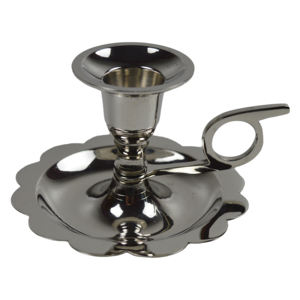 Porte-bougie design floral, finition noire antique, en laiton, pour table et décoration de mariage, prix abordable, support à bougie - Product Image 3