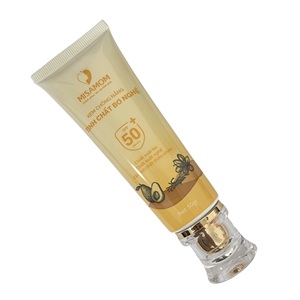 Envase Cosmético de Tubo de Plástico PE, Tapa Acrílica de Lujo Dorada Personalizada, Impresión en Serigrafía/Offset con Estampado Dorado, Diámetro de 19-50 mm - Product Image 1