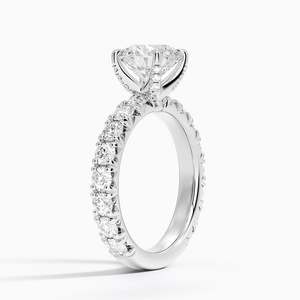 Anillo de Compromiso Ellora con Moissanita de Tres Cuartos de Corte y Engaste de Puntas Chapado en Oro de 14K para Boda y Aniversario - Product Image 6