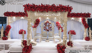 Mandap estilo Haveli para bodas indias de maharajás, Mandap Shravani para bodas gujaratis, diseño elegante, Mandapam para bodas indias - Product Image 4
