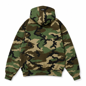 Sudadera con capucha de camuflaje al por mayor para hombre, estilo urbano, oversize, de forro polar grueso, chaqueta de camuflaje con logo personalizado, sudadera con cremallera completa - Product Image 2