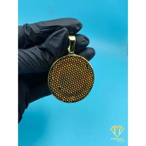 Colgante de Lujo en Plata de Ley 925, Joyería Hip Hop de Alta Calidad, Medallón de Amor y Lealtad, Colgante Hip Hop con Baño de Oro - Product Image 4