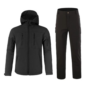 Conjunto de Ropa de Invierno al por Mayor 6XL, Chaqueta con Capucha de Tejido Softshell, Pantalones Cargo, Traje Impermeable, Uniforme de Caza, OEM a Granel - Product Image 6
