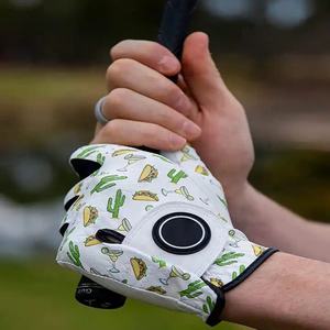 Logo personnalisé Cabretta en cuir de mouton léger antidérapant doux respirant sport gant de golf sangle réglable par sublimation - Product Image 5