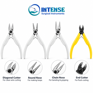 Juego de alicates para fabricación de joyas al por mayor, de acero inoxidable, con punta redonda, para cortar cadenas y alambres, herramientas manuales profesionales - Product Image 2