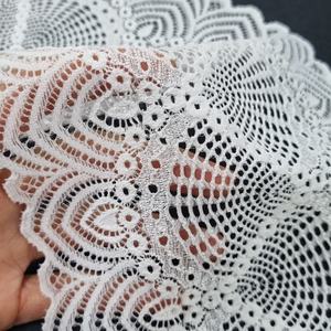 Cinta de encaje elástico floral festoneado de nailon y elastano ligero de 17 cm, ribete de encaje de punto por urdimbre para lencería, banda de sujetador y uso en bodas - Product Image 5