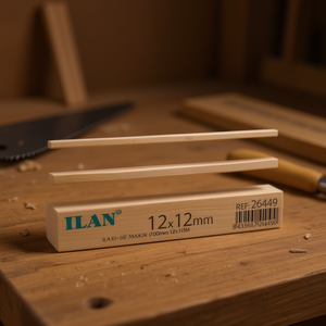 Bastoncini di Legno ILAN 700mm 12x12mm per Progetti Artigianali - Product Image 3