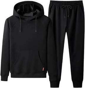 Unisex Hooded 100% Cotton Winter Athletic <b>Tracksuit</b> Set Lightweight Breathable Comfortable Trendy Modern Casual Outfit - Product Image 1