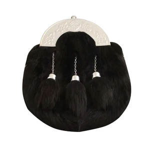 Sporran de Cuero Personalizado con 3 Borlas de Cadena, Cinturón y Correas, Bolsa para Sporran Escocés de la Gran Tierra Alta - Product Image 1