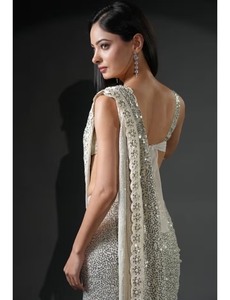 Sari KV Premium Luxe con Lentejuelas y Blusa sin Coser - Product Image 3