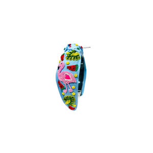 Diadema de moda para mujer con cuentas de semilla de piña, bordada a mano, con nudo superior, accesorio para el cabello de verano, superventas, diseño personalizado 2026 - Product Image 3