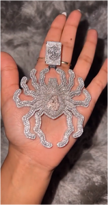 Oferta Especial: Joyería Hip Hop de Plata Esterlina 925 al por Mayor de Fábrica, Colgante de Araña con Moissanita que Pasa el Test de Diamante - Product Image 3