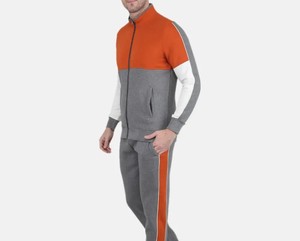 Wholesale 2026 Custom Logo Casual Solid Cotton Outdoor Sport Men's 2-Piece Sportswear Tracksuit Set with Hoodie - Product Image 3