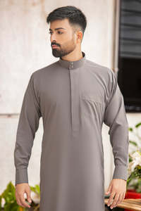 Kandura Emiratí para Hombre, Vestido Largo Tradicional Árabe Musulmán, Proveedor de Ropa Islámica Premium, Venta al por Mayor - Product Image 3