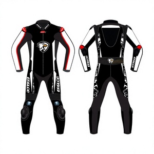 Traje de Motociclismo de Cuero Personalizado para Hombre, Mono de Carreras, Traje de Motociclista OEM con Protección CE, Manga Larga, 280g - Product Image 1