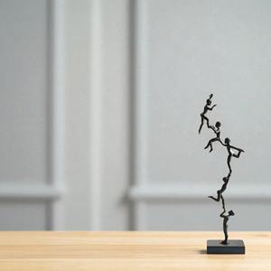 Escultura de Metal y Mármol: El Progreso en Forma de Objeto Decorativo para el Hogar, Ideal para Estantes, Repisas o Librerías - Product Image 2