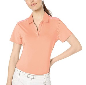 Women's Solid Color Short Sleeve Knitted Polo Shirt Regular Length Breathable Casual Style <b>Light</b> Blue 100% Polyester Polo ODM - Product Image 5