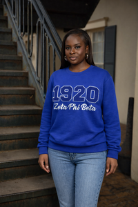 เสื้อสเวตเชิ้ตคอกลมปักลายผ้าฝ้ายถักทรงโอเวอร์ไซส์ Zeta Phe Beta Clothing Manufacturer สำหรับผู้หญิง - Product Image 2