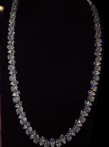 Luxury Pear Cut Moissanite Tennis <b>Necklace</b> Iced Out Chain Hip Hop Jewellery Romantic <b>Statement</b> Gift - Product Image 2
