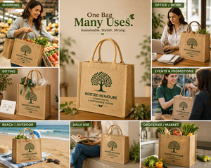 Custom Printed Plain Natural Jute <b>Long</b> Tote <b>Bag</b> Eco Friendly Reusable Shopping Grocery Carry <b>Bag</b> Promotional Gift Wholesale - Product Image 3
