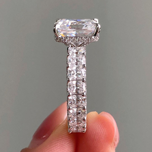 Radiant Lab Grown Diamond Engagement <b>Ring</b> Wedding <b>Ring</b> 5.90 Carat Yellow Gold 14k Party Gift Jewelry - Product Image 3