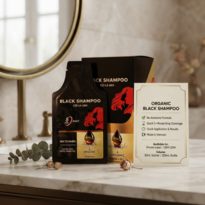 Shampoo colorant pour cheveux gris en marque propre, sans ammoniaque, résultats rapides, flacon de 200 ml - Product Image 1