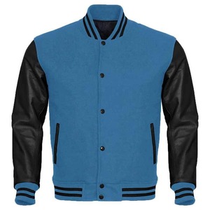 High Quality Custom Made Men's Varsity <b>Jacket</b> Stand Collar Embroidered Baseball Design for <b>Winter</b> Season Price - Product Image 3