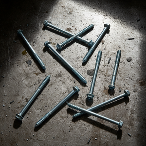 Vis à bois à tête hexagonale en acier au carbone zingué, filetage partiel, classe 4.8 6.8, M6-M12, métrique/pouce, DIN/ANSI, PDC - Product Image 1