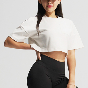 T-shirt court personnalisé de qualité supérieure pour femme, nouvelle collection 2026, couleur unie, manches courtes - Product Image 1