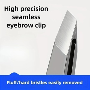 Pinzas Profesionales de Acero Inoxidable Personalizadas de Alta Precisión para Eliminar Puntos Negros, Pinza Plana de 0.01 mm, 11.5 cm, para Cejas - Product Image 3