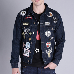 Luxury Style Multi-Pocket Patchwork Design Turn-down Collar Eco-Friendly Breasted Long Sleeve <b>Jacket</b> High Quality Men's <b>Jackets</b> - Product Image 1