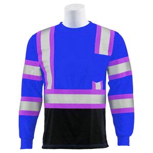 Camiseta de Trabajo Personalizada de Manga Corta OEM de Secado Rápido, Ropa de Seguridad Vial de Alta Visibilidad, Camiseta Reflectante para Construcción y Seguridad - Product Image 2