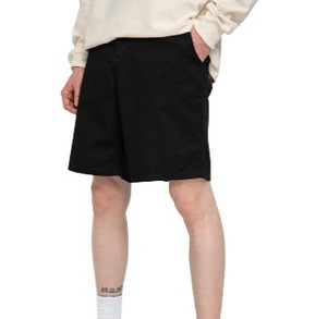 Pantalones Cortos Oxford Negros Sólidos de Calidad Premium para Hombre 2026, Bermudas de Cintura Media con Botones, Bolsillos Tejidos Casuales, ODM OEM - Product Image 6