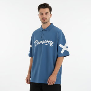 Chemise décontractée unie en coton respirant pour homme, à manches courtes, avec logo brodé sur le devant, style élégant pour le quotidien - Product Image 6
