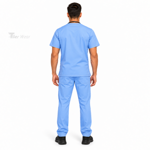 Uniforme Médico para Hombre, Conjunto de Parte Superior e Inferior, Algodón Premium, Cómodo y Transpirable, Uniforme de Trabajo para Hospital - Product Image 4