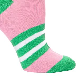 Gray Pink Green Stripe Crew <b>Socks</b> Cotton Blend Short <b>Socks</b> Casual Sports Footwear Soft Breathable Fashion <b>Socks</b> Women Daily Wear - Product Image 4