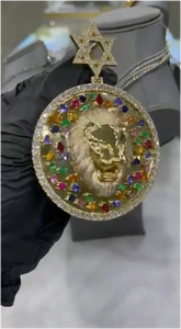 จี้ฮิปฮอปผู้ชาย เงินแท้ 925 ประดับเพชรโมอิสซาไนต์ จี้แบบ Iced Out เครื่องประดับแร็ปเปอร์ - Product Image 2