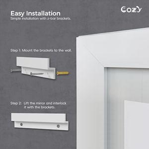 Specchio LED Moderno da Bagno 36 Pollici, Cornice Quadrata in Alluminio, Alimentato a Batteria, Funzioni Smart per Salone e Bagno - Product Image 4
