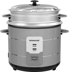 Olla Arrocera Eléctrica SUNHOUSE con Tapa Extraíble, Control Digital con Temporizador, Capacidad de 1.8L, Placa Calefactora Grande con Revestimiento Antiadherente de Aluminio - Product Image 3