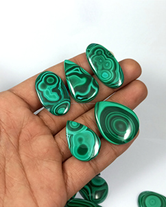 Piedras Preciosas de Malaquita Verde Natural de Alta Calidad, Sueltas, al por Mayor, en Diferentes Formas, Cabujones para Joyería - Product Image 1