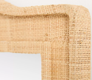 กระจกทรงรีหวายดีไซน์เนอร์ งานแฮนด์เมด เงางาม กระจกตกแต่งผนัง สำหรับตกแต่งภายในบ้านสไตล์โมเดิร์น ห้องนอน ห้องนั่งเล่น - Product Image 6