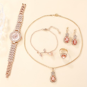Reloj de Pulsera para Mujer NW1480, Reloj de Cuarzo con Pedrería, Oro Rosa, Reloj de Pulsera Analógico de Moda - Product Image 2