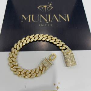 Bracelets et Joncs Hip Hop de Luxe en Argent 925 Plaqué Or, Certifiés IGI, avec Moissanite VVS, Chaîne et Maillons, Bijoux Iced Pass - Product Image 6