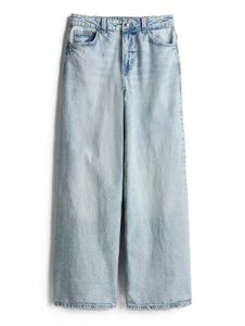 Jeans de Mezclilla de Cintura Alta y Pierna Ancha para Mujer, Pantalones Casuales de Algodón Lavado a la Piedra, Corte Holgado, Color Sólido, Estilo Primavera - Product Image 3